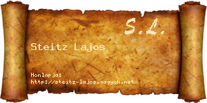Steitz Lajos névjegykártya